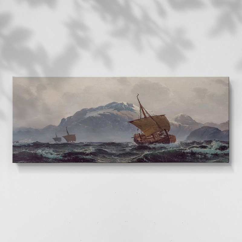 Série nautique-CCCCXCVI- Toile tendue avec châssis - Prêt à accrocher, H 12 po x l 30 po