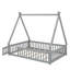 Lit double de style tente Montessori, structure de lit en bois avec garde-corps et lattes-1330171937