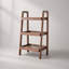 Banc de rangement en chêne couleur noyer, meuble de rangement à 3 niveaux en bois de hêtre pour l'entrée, la salle de bain, le salon et plus encore