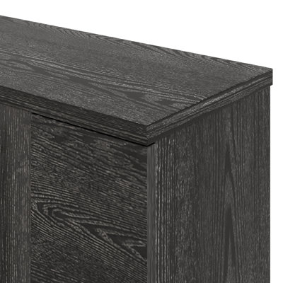 Wood Sideboard with Adjustable Shelves and Gold Handles