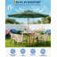 Parasol de patio extérieur de 9 pi avec manivelle et inclinaison à bouton-poussoir, protection UV imperméable-1139125034