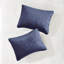 Ensemble de couvre-lit matelassé réversible 3 pièces en polyester, bleu marine, grand lit/queen-136110697-136110699