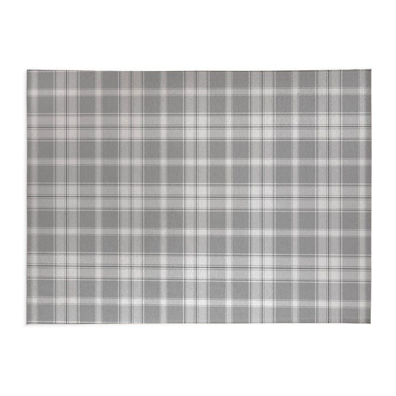 Tapis de bureau Billy Tartan, Gris, L 3 pi x L 2 pi