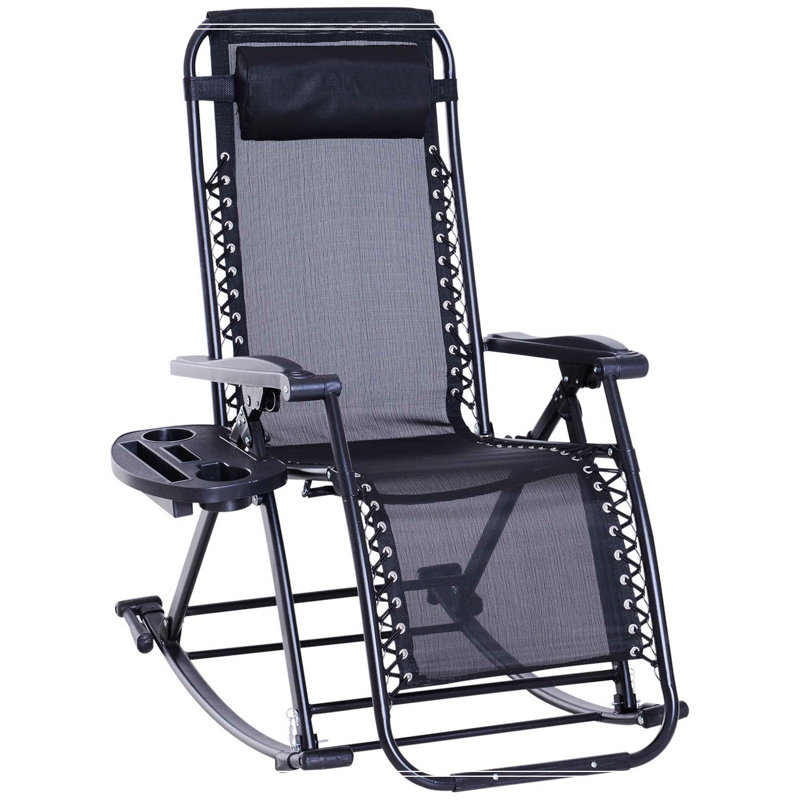 Fauteuil d'extérieur Ricquita, Noir