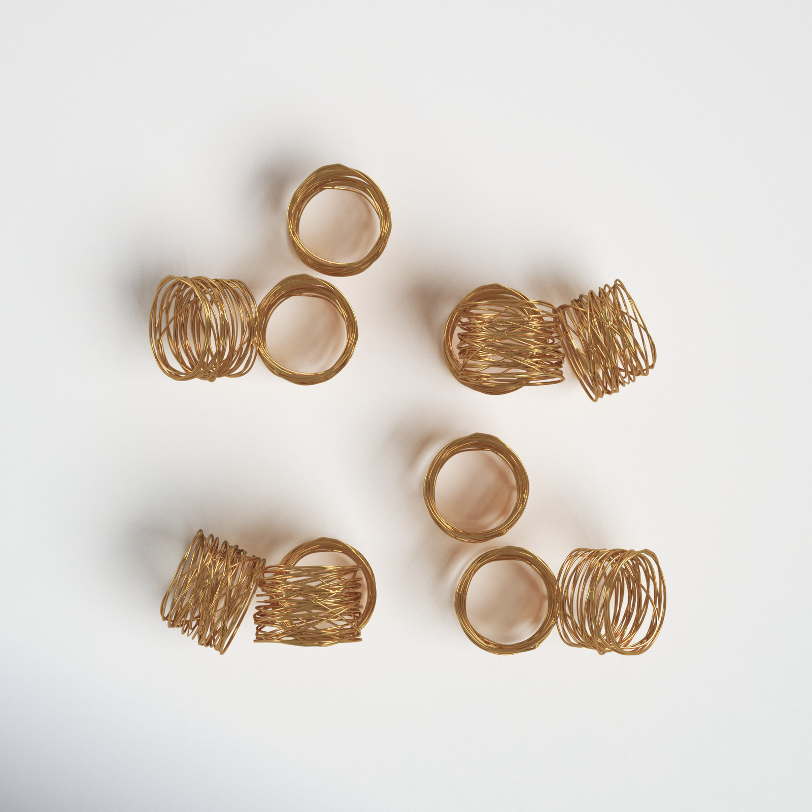 Stainless Steel Napkin Ring, Gold