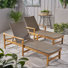 Ensemble de chaise longue inclinable Acasia de 78,75 po Amanraj