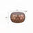 Round Hand-Hammered Coffee Table with Diamond-Patterned Base – Copper