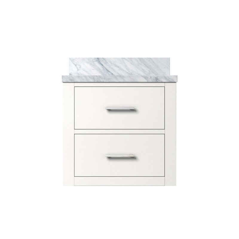Meuble-lavabo simple blanc l 20 po x P 18 po avec plateau en acrylique
