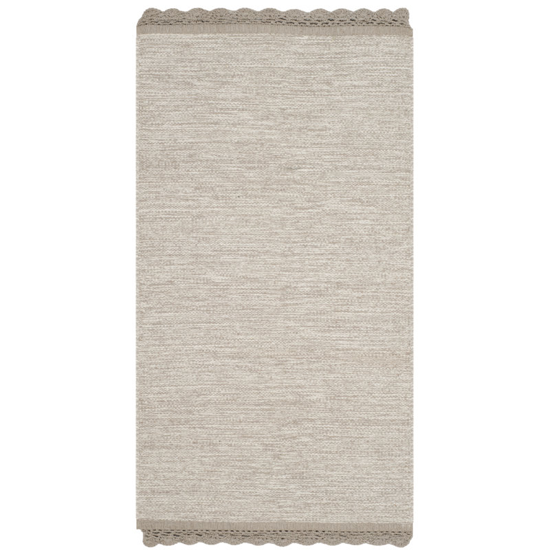 Mohnton Hand Woven Cotton Solid Color Rug, Runner 2'3" x 7'