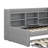 Twin Size Upholstered Daybed With Trundle, Storage Shelves, USB & Outlet-123708826