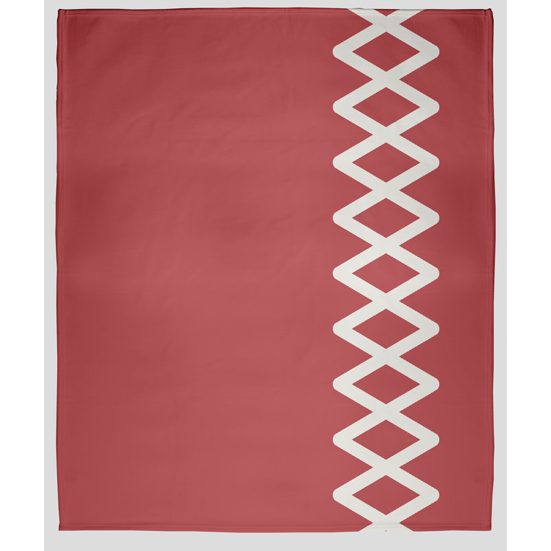 Couverture polaire à fermeture à glissière, L 30 po x L 40 po, Rouge Ligonberry