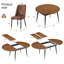 Ensemble de salle à manger 5 pièces en bois extensible-1364697048-1364697052
