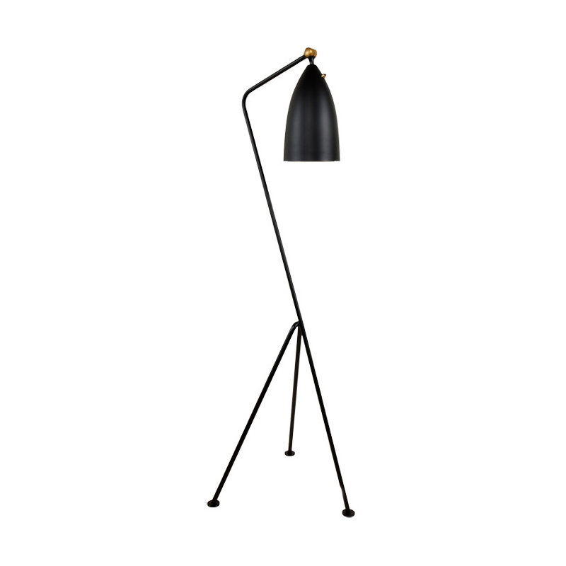 Lampe trépied 47,62 po sauterelle, Noir