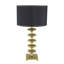 Lampe de table or et noir 16 x 16 x 29,8 po avec disque contemporain