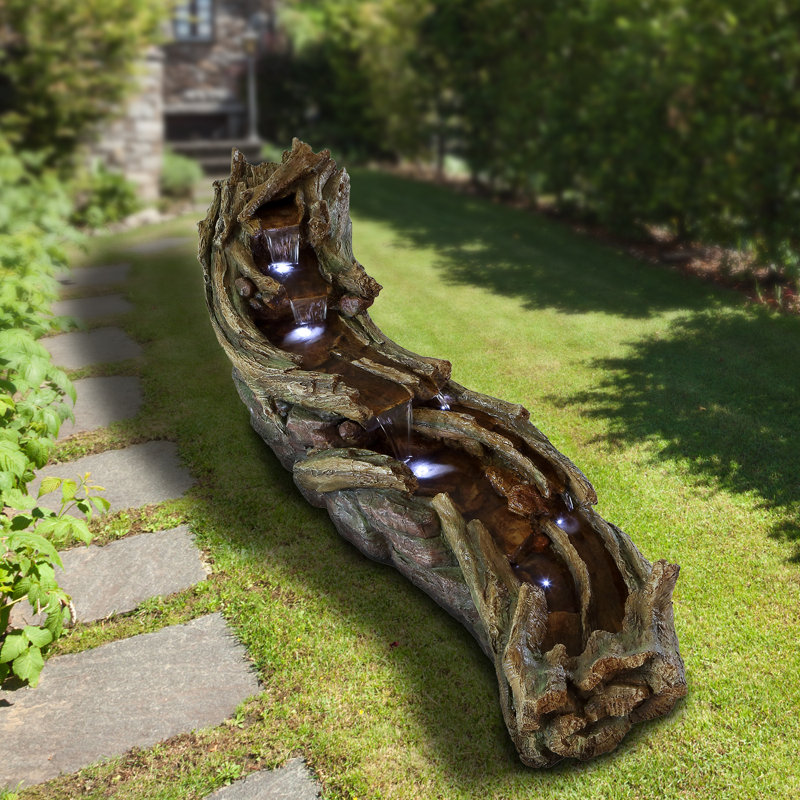 Fountain with Lights, 26" H x 78" W x 20" D