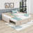 Full Upholstered Daybed with Twin Trundle and Slats-696935594