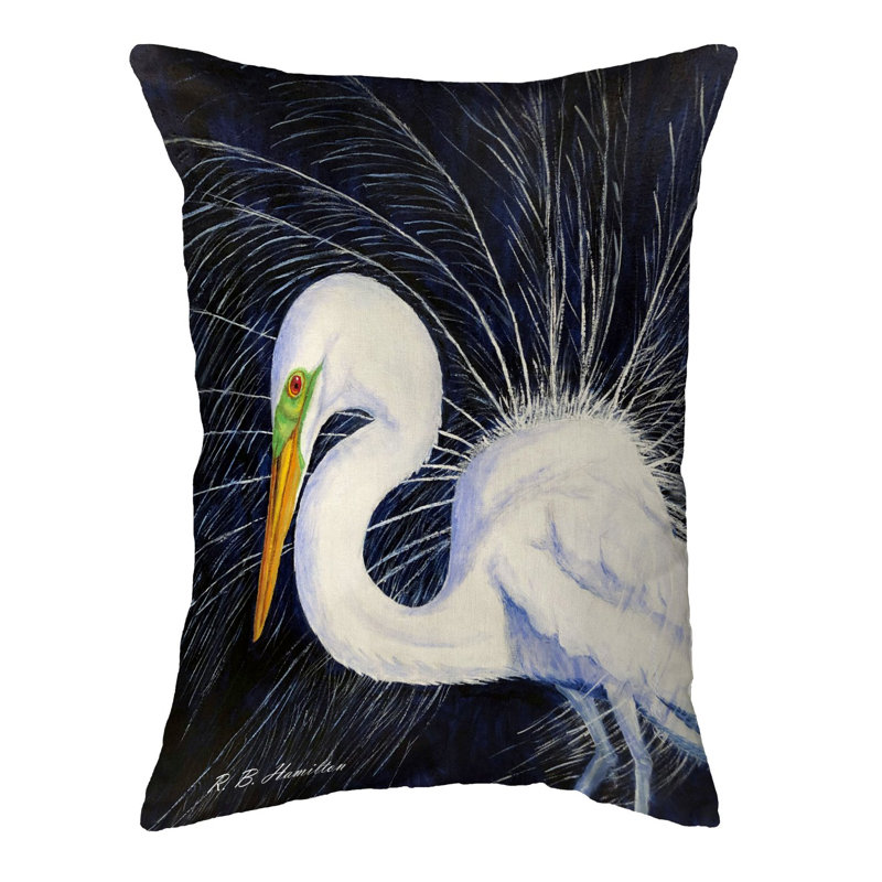 Housse et insert de coussin rectangulaire d'extérieur Bre Breing Egret, 16" x 20"