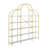 74.8 Inch 5 Tiers Office Bookcase Bookshelf, Display Shelf With Round Top, X Bar Gold Frame