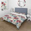 Motif de fleurs bohémiennes à carreaux roses et bleus - Ensemble de housse de couette à carreaux - Microfibre de polyester-587790459