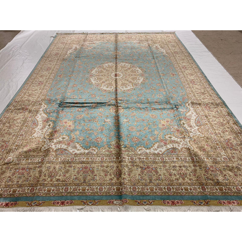 Tapis en soie noué à la main One-of-a-Kind