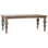 Merak 84-Inch Rectangular Reclaimed Pine Dining Table With Carved Four Poster Legs Finished In An Antique Seal