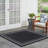 Aubreanna Abstract Machine Woven Chenille Indoor/Outdoor Area Rug in Black-1340089002
