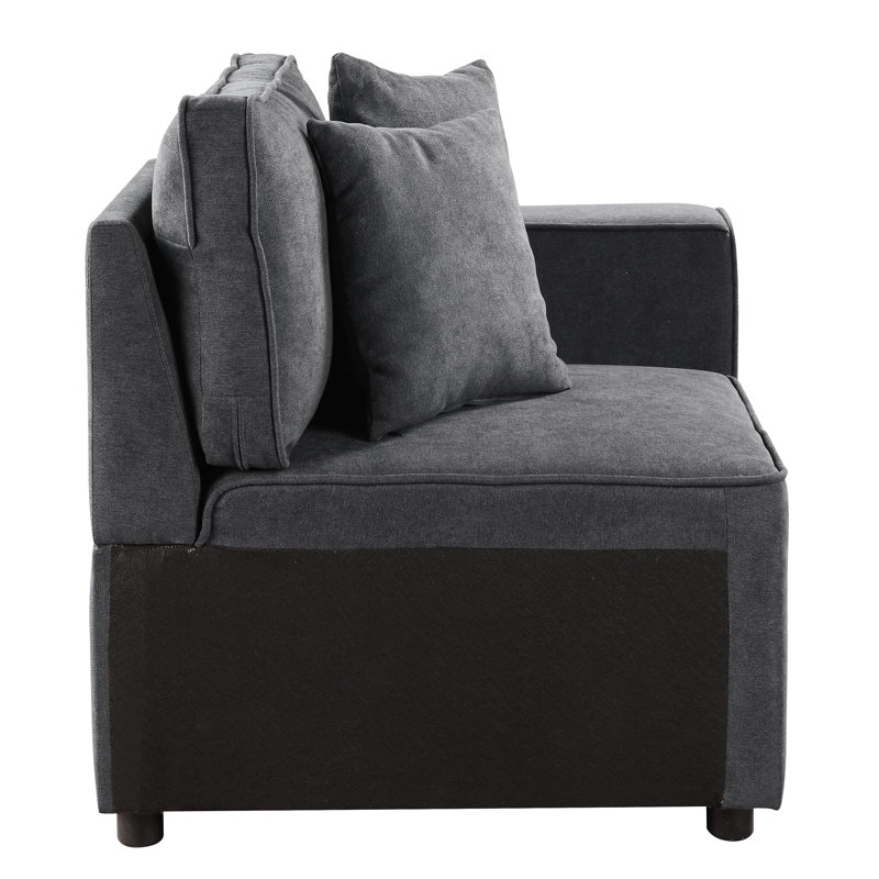 Grey Couch With Neat And Versatile Pillows Stylish Adjustable Seat Back Cushion