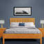 Lit plateforme en bois avec tête de lit à lattes Graham-87380366-87380365