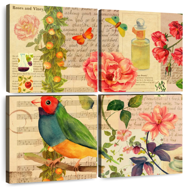 Brampt lettres d'oiseaux colorés