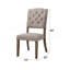 Ensemble de 2 chaises d'appoint en lin beige et chêne vieilli Bernard-1363925733