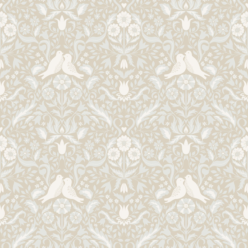 Rouleau de papier peint Liki 33 pi x l 20,9 po Niki Country, Beige