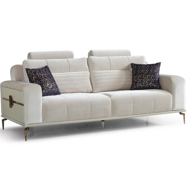 Mercer41 Czarnetski Twin 88.9'' Velvet Cushioned Convertible Sofa | Wayfair