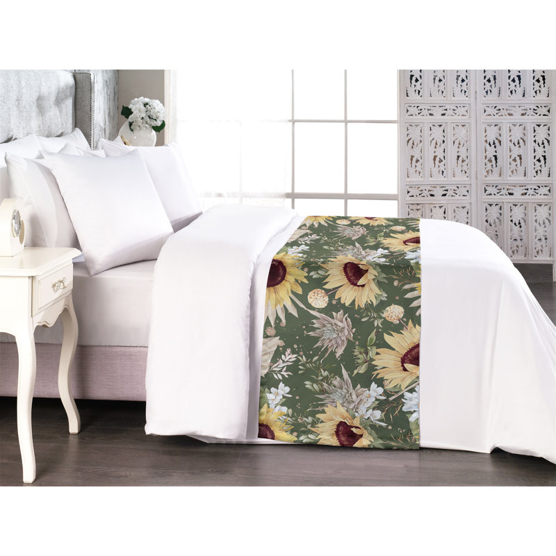 Tapis de couloir Ambesonne Sunflowers Nostalgic Summer, Très grand lit