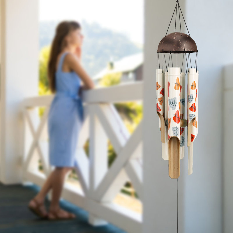 Carillon Minako Bamboo, 4,7 po x 4,7 po x 38 po, Bambou
