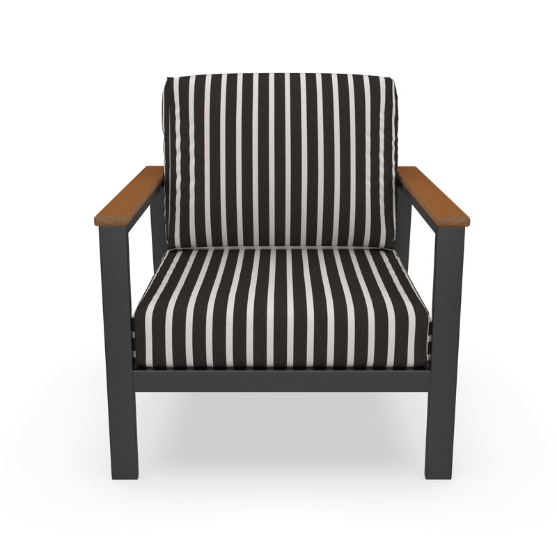 Chaise longue d'extérieur avec coussins Sunbrella® Townsend, Brun