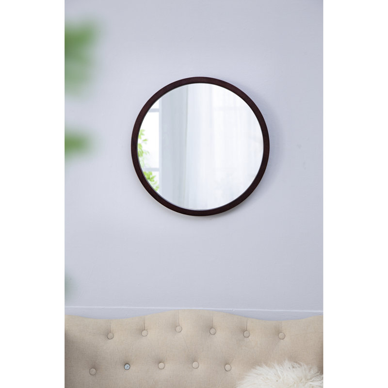 Miroir mural 20 "en X avec cadre en bois de noyer, Noyer