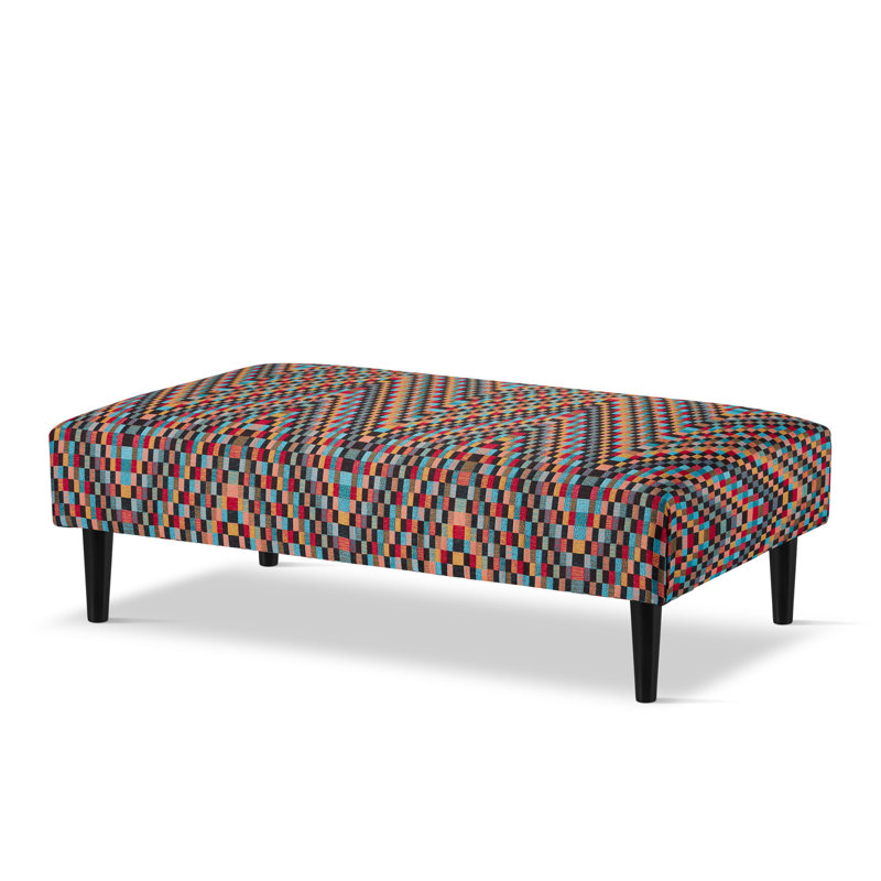 Jelle 60cm Wide Rectangle Tartan Cocktail Ottoman