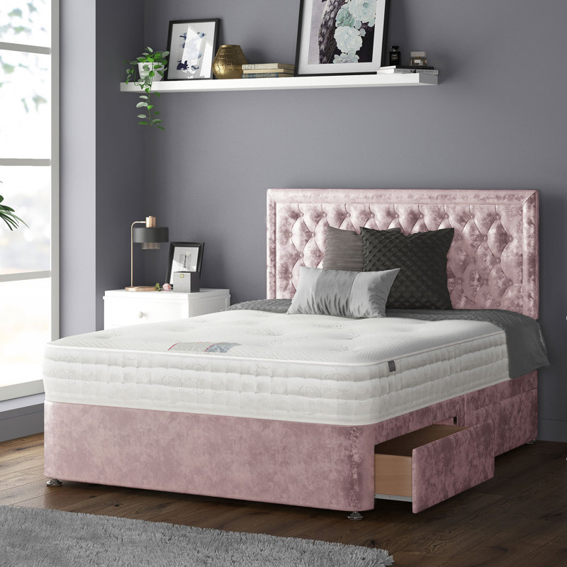Scarborough Upholstered Headboard, Double (4'6), Pink