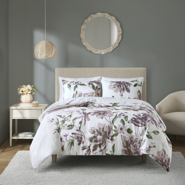 Lark Manor Cleasby Microfiber Floral Comforter Set & Reviews
