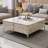 Light luxury square rock table-104505589