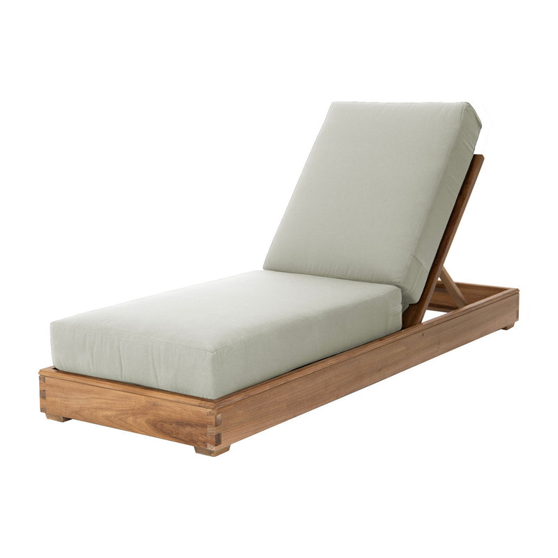 Chatsworth Outdoor Teak Chaise Lounge, Natural