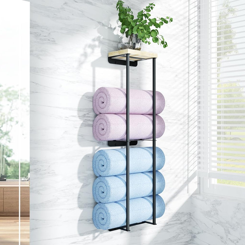 Dual Tier Wall Towel Holder