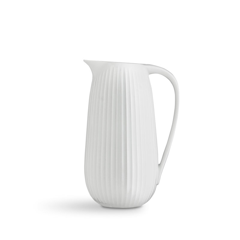 Hammershøi Porcelain China Pitcher, White, 9.3" H x 6.1" W x 6.1" D