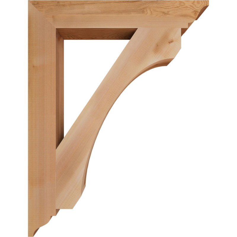 Support en bois rustique traditionnel BKTLEC01, Cèdre rouge de l'Ouest (lisse), H 34 po x l 3,5 po x P 26 po