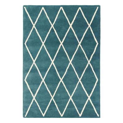 Reina Geometric Wool Hand Woven Area Rug