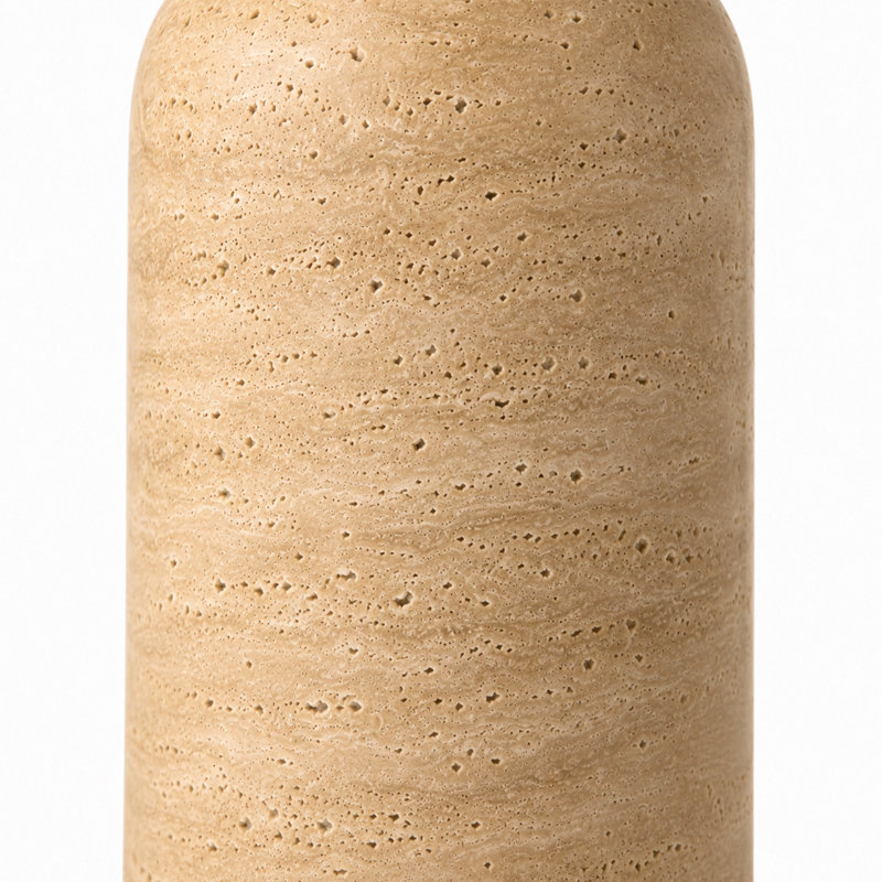 Lampe de table moderne en travertin avec abat-jour en verre blanc, lampe de chevet à intensité variable pour chambre ou salon