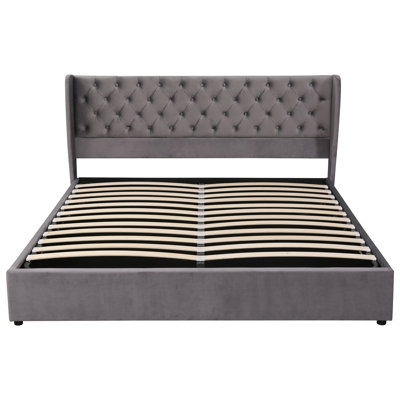 Demoss Upholstered Lift Up Storage Ottoman Bed