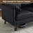 48.8"W Suede Curved Arm Double Sofa Small Loveseat With Cushions -842068874