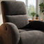 Fauteuil inclinable électrique Nami, accoudoirs courbés, revêtement gris anthracite rembourré de mousse-129099787