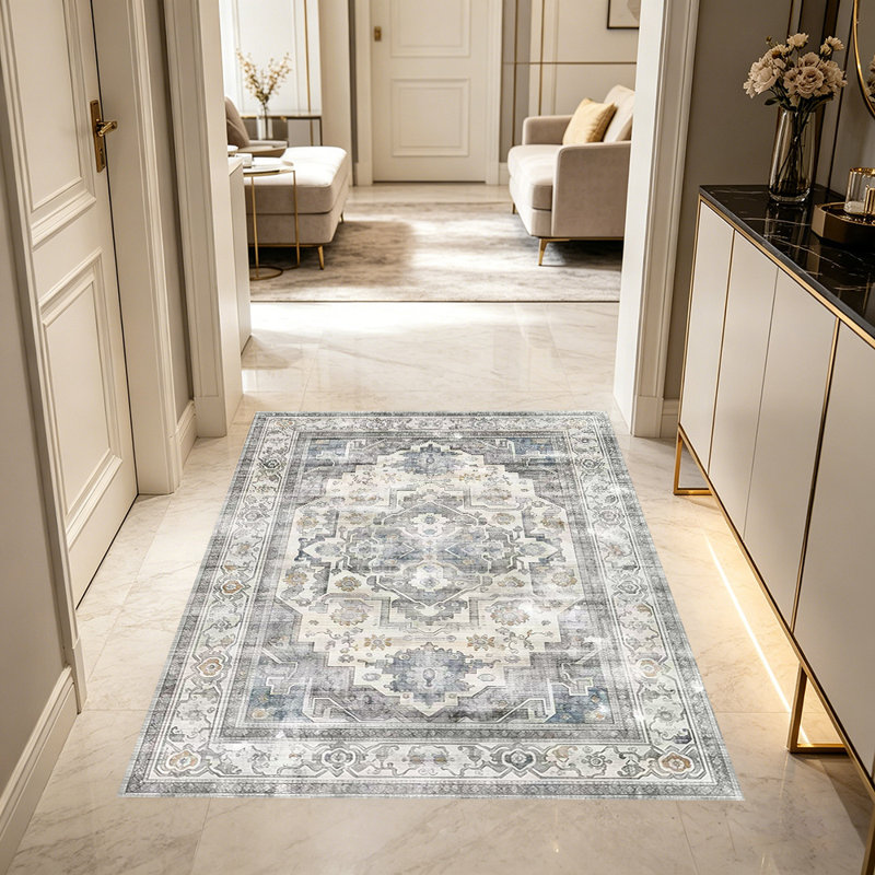 Vintage classical pattern carpet, soft and easy to clean, suitable for multiple scenarios, living room, bedroom, dining room, indoor carpet